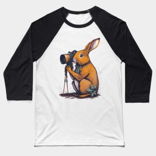 Rabbit  Photographer Baseball T-Shirt